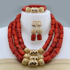 African Wedding Jewelry, Coral Jewelry Set, Wedding Jewelry Set, Bling Necklace, Natural Stones Necklace, Mobile Screen, Nigerian Wedding, Coral Jewelry, Jewellery Uk