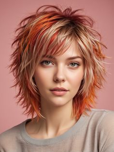 Angled Shag Haircut, Short Choppy Shag Haircut, Short Shag With Bangs Layered Cuts, Shag Wigs, Hair Health Tips, Choppy Layered Haircuts, Shag Hair, Cover Wrinkles