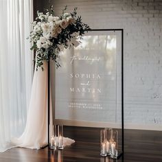 Simple Modern Wedding Acrylic Welcome Sign