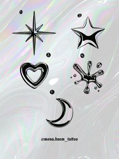 the stars and crescents are drawn in black ink