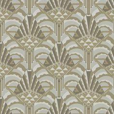 an art deco style wallpaper pattern in shades of beige and grey, with geometric shapes