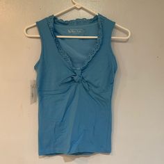 Twist Bandeau Sleeveless Top In Aqua. Spring Stretch Sleeveless Camisole, Stretch Cotton Sleeveless Blouse Camisole, Cotton Stretch Sleeveless Blouse Camisole, Sleeveless Tank, Jessica Simpson, Bodice, Sleeveless Top, Twist, Womens Tops