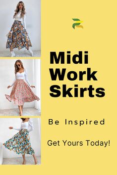 Refresh your work fashion bottoms with this floral midi skirt, perfect for classy work style and women’s summer work apparel. This summer business casual outfit piece is a smart casual work outfit staple, blending effortlessly chic outfit vibes with affordable skirts for women. Elevate your cute summer outfit collection with trendy outfits for women, making it an excellent choice for church outfits for ladies. Women Midi Skirt, Skirts For Summer, Business Casual Skirt, Casual Weekend Style, Summer Business Casual Outfits, Business Casual Winter