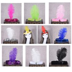 PRICES MAY VARY. 10pcs Sequin Feather Headbands with 10 colors ； Suitable for wedding parties, 20s gatsby, halloween, role-play costumes, cosplay costume, fancy dress party, masquerade, show, bars, performances party decorations etc. Feather Headband Material: elastic sequin ribbon + ostrich hair Flapper Headpieces is soft and elastic, flexible and durable, lightweight and easy to wear，Lovely, chic and comfortable, vintage style makes you look more charming, special and beautiful, add a classic 20s Gatsby Party, Thanks Giving Decor, 20s Theme Party, Woodland Creatures Party, 20s Theme, Sequin Headband, Gatsby Party Decorations, 1920s Headband, Art Deco Party