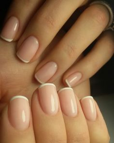 Natural Gel Nails, French Manicure Nails, Popular Nails, Pink Nail, Summer Nails Colors, French Tip Nails, Perfect Nails, Nail Trends, Nail Manicure