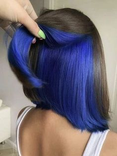 Hair Dyed Underneath, Bright Blue Hair