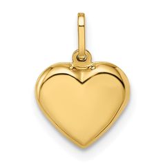 14k Yellow Gold Semi-Solid Women's Polished Finish 3-Dimensional Puffed Heart Shape Design Charm Pendant https://www.jewelryshopping.com/products/14k-yellow-gold-semi-solid-womens-polished-finish-3-dimensional-puffed-heart-shape-design-charm-pendant Jewelryshopping.com #Bestseller Heart Shape Design, Tiny Pendant, 3d Heart, Gold Charms, Puffed Heart, Rose Gold Heart, Small Charms, Gold Polish, Beautiful Heart