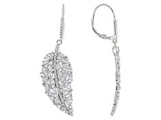 Bella Luce ® white diamond simulant 14.01ctw round, triangle, and pear, rhodium over sterling silver earrings. Measure approximately 2.06"L x 0.56"W and have leverback closures. The diamond equivalent weight is 8.57ctw. Modern Pear-shaped Cubic Zirconia Jewelry, Silver Hypoallergenic Pear-shaped Jewelry, Formal Hypoallergenic Diamond White Jewelry, Hypoallergenic Diamond Jewelry For Formal Occasions, Hypoallergenic Pear-shaped Silver Jewelry, Diamond Simulant, White Diamond, Sterling Silver Earrings, Silver Earrings