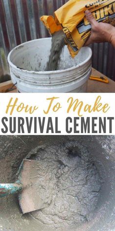 Homemade Cement, Emergency Preparedness Kit, Emergency Preparation, Survival Shelter, Survival Techniques, Prepper Survival, Homestead Survival, Survival Life, Emergency Prepping