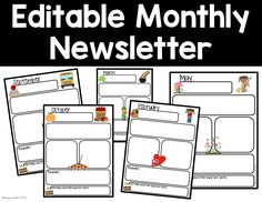 the editable monthly newspaper is shown with text and pictures