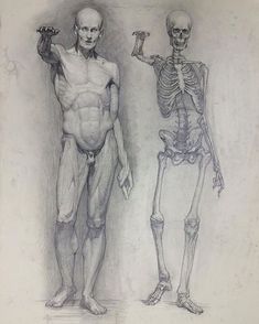 a drawing of two people standing next to each other