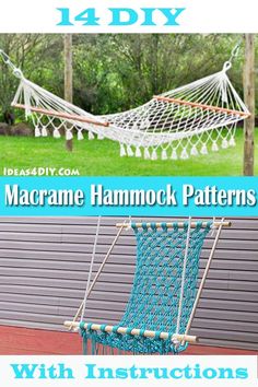 a hammock with instructions on how to make it in four easy steps, including instructions