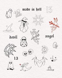 an image of halloween stickers on the back of a sheet of paper with numbers and symbols