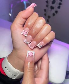 Short Pink Nail Designs, Short Nail Ideas, Duck Nails, Winter Nails Acrylic, Classy Acrylic Nails