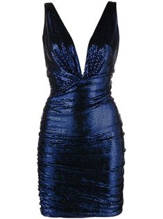 royal blue sequin embellishment plunging V-neck V-back ruched detailing concealed side zip fastening Sequin Embellishment, Alexandre Vauthier, Event Outfit, Blue Mini Dress, Azul Royal, 15 Dresses, Fashion Books, Mini Dresses, Looks Vintage