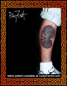 a tattoo with the number eight on it's arm and an orange frame around it