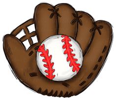 a baseball glove with a ball in it