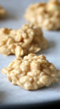 some cookies are sitting on a baking sheet