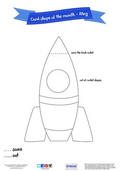 a paper model of a rocket ship with instructions to cut out the top and bottom