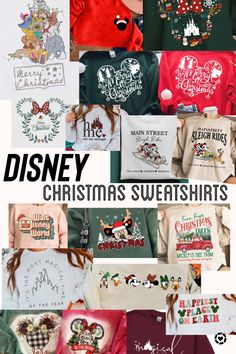 Disney Christmas Tshirts, Disney Christmas Sweatshirts, Disney Christmas Sweatshirts Diy, Disney Holiday Shirts For Family, Diy Disney Sweater, Disney Sweaters Diy, Christmas Disney Trip Shirts, Disney Christmas Tshirt, Disney Christmas Sweatshirt