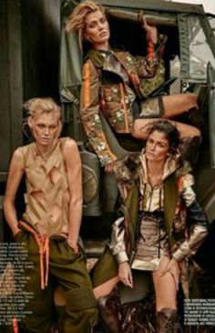 Mad Max Fashion, Caroline Ribeiro, Warrior Fashion, Apocalypse Fashion, Military Chic, Post Apocalyptic Fashion, Vogue Brazil, Apocalyptic Fashion, Steven Meisel