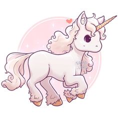 an image of a unicorn with a heart on it's forehead