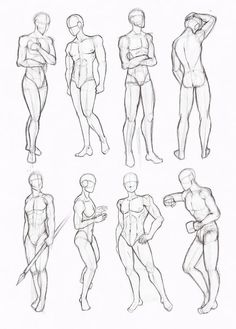 the human figure is shown in several poses