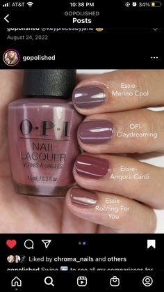 Opi Gel Nail Colors, Fall Pedicures, Nail Growth Tips, Opi Fall, Nail Polish Colors Fall