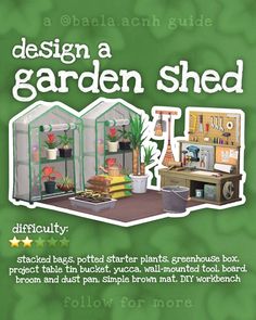 an advertisement for a garden shed