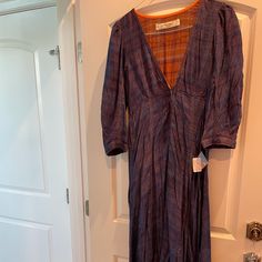 Perfect For Fall Purple Lined Midi Length Dresses, Spring Purple Lined Midi Dress, Purple V-neck Maxi Dress For Fall, Short Sleeve Purple Fall Dress, Purple Short Sleeve Dress For Fall, Short Sleeve Purple Dress For Fall, Merida Dress, Free People Fall, Duster Dress