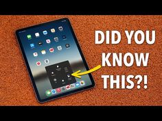 an ipad with the text did you know this?