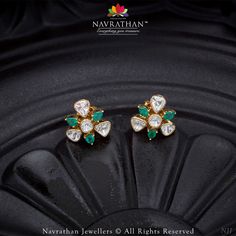 Radiate with grace in our Polki Emerald ear studs .  We are open from 10 am to 8 pm  𝐋 𝐨 𝐜 𝐚 𝐭 𝐢 𝐨 𝐧 : M.G. ROAD, JAYANAGAR, RAJAJINAGAR, C T STREET  For Enquiry: +91 9108701007  #navrathan #navrathanjewellers #thisisnavrathan #jewelry #jewellerydesign #JewelleryAddicts #jewellerylovers #expressyourself #jewelryaddict #antiquejewellery #antiqebeauty #classicgold #timelesstreasures #lightweightjewellery #luxuryjewellery  #modelsofnavrathan #bridaljewellery #victorianjewellery #victorianjewelleryc Simple Diamond Earrings, Diamond Earrings Design, Pendant Sets, Diamond Pendant Sets, Jewelry Designing, Pearl Necklace Vintage, Antique Jewelry Indian, Bangles Design