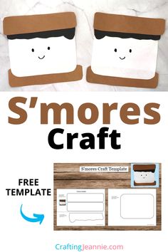 S'mores Craft by Crafting Jeannie Smores Craft, Camping Crafts Preschool, Camping Week, Camping Preschool, Camping Theme Preschool, Classroom Preschool, Time Craft, Camping Crafts For Kids, Summer Preschool Activities