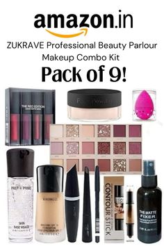 • "This pin contains affiliate links. I may earn a commission at no extra cost to you."  "💄✨ **ZUKRAVE Professional Beauty Parlour Makeup Combo Kit** – the ultimate all-in-one beauty solution for women & girls! 🌸 This **9-piece makeup kit** includes everything you need for a flawless look, from foundation to eyeshadows, lipsticks, and more – all in one convenient box. Perfect for everyday glam or special occasions, this kit is a must-have for any beauty lover! 💕 Whether you're just starting out or a pro, this combo set has you covered. 🎀 #BeautyEssentials #MakeupKit #GlamOnTheGo" Parlour Makeup, Beauty Parlour Makeup, Makeup Combo, Everyday Glam, Beauty Parlour, Contour Stick, Beauty Parlor, Combo Kit