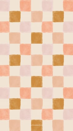 an orange and pink checkered wallpaper pattern