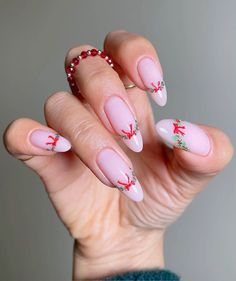 Holiday Nails Winter, Red Christmas Nails, Plaid Nails, Christmas Nails Easy, Racun Shopee, Christmas Nail Art Designs, Nails Christmas, Festival Nails