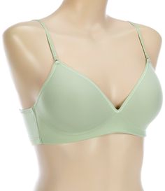 From OnGossamer, this bra features:MicrofiberWire freeAdjustable strapsHook & eye back closureNylon/spandexHand washImported. Green Bra With Removable Pads, Green Stretch Bra With Removable Pads, Green Bra With Integrated Support, Green Push-up Bra With Padded Cups, Green Stretch Push-up Bra, Low-cut Stretch Bra With Adjustable Straps, Stretch Low-cut Bra With Adjustable Straps, Supportive Micro-elastic Seamless Bra, Micro-elastic Nylon Sports Bra