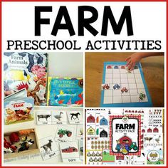 farm preschool activities and printables to teach children about the farm with these farm themed games