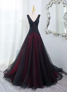 Product Information:Dress Number: 2SHNMaterial: TulleSilhouette: A-lineColor: Black and RedHemline: Floor LengthBack Detail: Lace-upNormal Order Delivery time:Tailoring Time: 2-3 weeksShipping time: 3-5 working daysFor normal order, you can receive your order in 3-4 weeks.Rush Order:Rush order service is available. For rush order, you can receive your order in 14 working days.Custom Size:We offer free custom size service. Please leave us the following measurements according to the measuring guid Black A-line Tulle Evening Dress, Black Embellished A-line Evening Dress, Black Tulle A-line Evening Dress, Embellished Black A-line Evening Dress, Black A-line Evening Dress For Prom Season, Black A-line Evening Dress For Prom, Simple Evening Dress, Formal Prom Dresses Long, Beaded Formal Dress