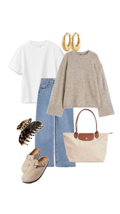 Fall fit Farmers Market Outfit Aesthetic, San Diego Aesthetic Outfits, Late Fall Outfits, Light Denim Outfit, Outfits For Uni, School Outfits Autumn, Casual Brunch Outfit Spring, Style Fall Outfits, Back To School Dress