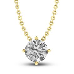 This beautiful and classic necklace sparkles with a round-cut white lab-created sapphire. The solitaire necklace is crafted in timeless 10K yellow gold, hangs from an 18-inch cable chain and secures with a spring ring clasp. Classic Yellow Gold Solitaire Necklace With Round Cut, Classic 14k Gold Solitaire Necklace With Round Pendant, Classic Gold Solitaire Necklace With Round Pendant, Yellow Gold Solitaire Necklace With Brilliant Cut Round Stone, Round Diamond Cut Yellow Gold Solitaire Necklace, Classic Yellow Gold Diamond Necklace With Round Stone, Gold Solitaire Necklace With Diamond Cut Round Stone, Anniversary Yellow Gold Solitaire Necklace With Round Pendant, Classic Gold Solitaire Necklace With Round Cut