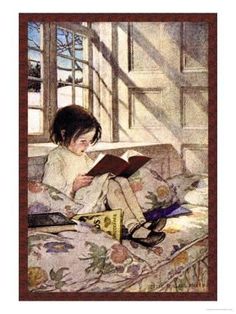 Books in Winter Art Print by Jessie Willcox-Smith at Art.com Jessie Willcox Smith, Old Children's Books, 동화 삽화, Storybook Cottage, Group Project, Children's Garden, 캐릭터 드로잉, Art Et Illustration