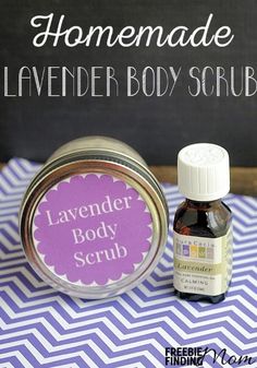 12 Days of DIY Gifts in a Jar: Homemade Lavender Body Scrub Spa In A Jar Diy, Mason Jar Gifts Recipes, Lavender Body Scrub, Lavender Diy, Homemade Shaving Cream, Spa In A Jar, Homemade Scrubs, Diy Gifts In A Jar, Gifts In A Jar