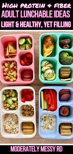 an image of healthy lunches with text overlay