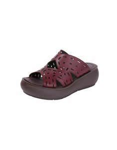 Features: Item Type: Wedge Slippers Gender: Female Main Material: Cowhide Heel Type: Wedge Upper: Cow Leather Heel Height: Mid (6 cm) Season: Summer Closure Type: Slip-on Color: Wine-red, Brown Size:35-40 Red Slip-on Wedge Sandals For Vacation, Red Synthetic Low Wedge Sandals, Casual Red Toe Post Wedge Sandals, Wedge Slippers, Summer Leather Sandals, Chunky Heels Sandals, Boots Knee, Comfortable Sandals, Leather Wedges