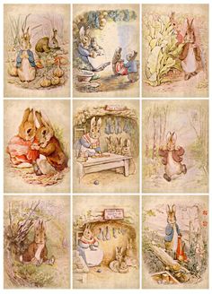 several pictures of alice and the seven dwarfs