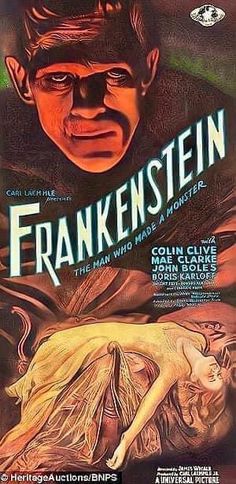 a movie poster for the film frankenstein