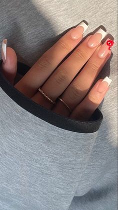 #nails Evil Eye Nails, Simple Gel Nails, Basic Nails, Classy Acrylic Nails, Short Square Acrylic Nails, Red Nail, Acrylic Nails Coffin Short, Pink Acrylic Nails