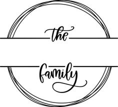 the family logo is shown in black and white, with an oval frame around it