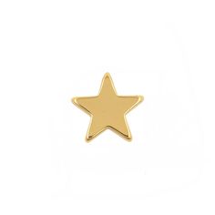 a gold star pin on a white background